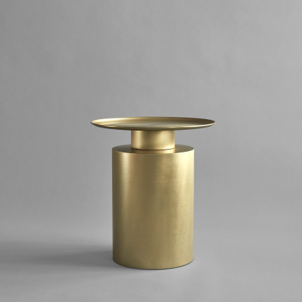 Pillar, Coffee Table, Tall, Brass