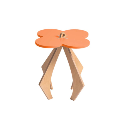 Feeble Four, Side Table, Determined Orange