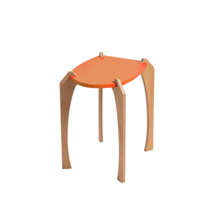 D.E.T.S, Side Table, Determined Orange