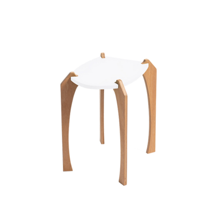 D.E.T.S, Side Table, Pure White