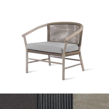 Icon, Outdoor Lounge Chair, Clay Teak-Graphite-Dark Grey