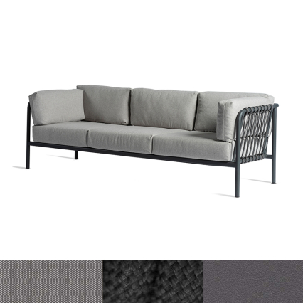 Scott, 3-Seater Outdoor Sofa, Coal-Graphite-Ash