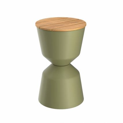 Balance, Outdoor Side Table, Olive-Teak