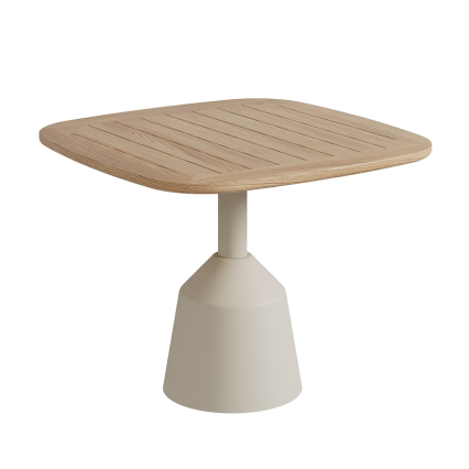 Balance, Outdoor Dining Table, Olive Grey-Teak, DIA100
