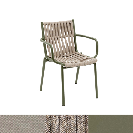 Loop, Outdoor Dining Chair, Olive-Honey-Beige