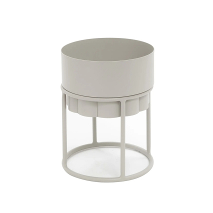 Lotus, Planter with Rack, Olive Grey