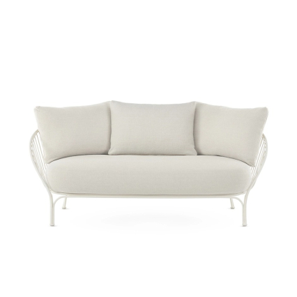 Hiray, Outdoor Sofa, White/White