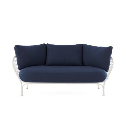 Hiray, Outdoor Sofa, White/Blue