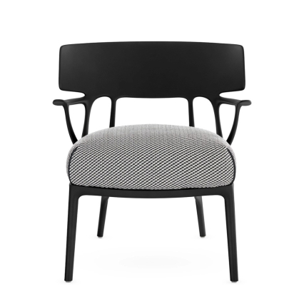 A.I., Lounge Chair, White-Black