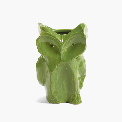 After Midnight, Marni, Owl Vase, Small, Green