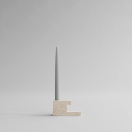 Brick, Candle Holder, Low, Limestone