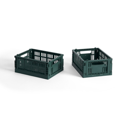 Hay Colour, Mini Crate, Set of 2, Dark Green