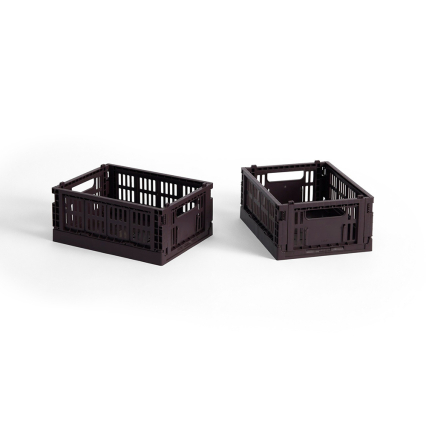 Hay Colour, Mini Crate, Set of 2, Bordeaux