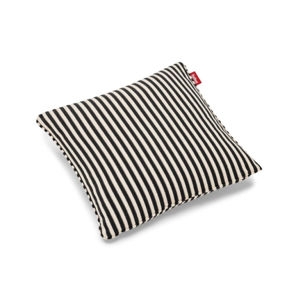 Square Pillow Terry, Black-Creme