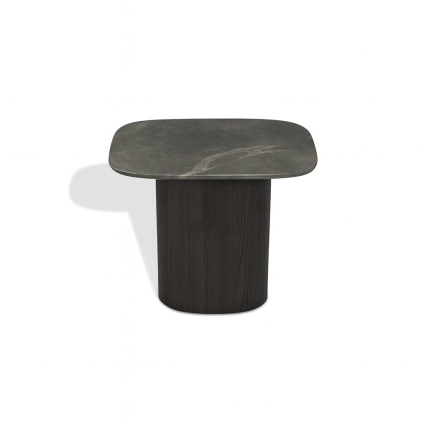 Veneto, Side Table, Black Oak-Hermes Grey Marble