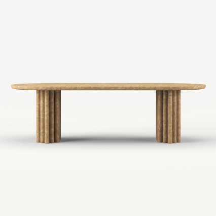 Friesan, Oval Dining Table, Ash Burl