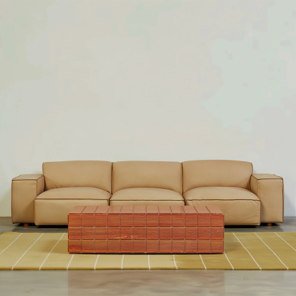 Mesa, Coffee Table, Red Travertine
