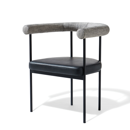 The Grafton, Dining Chair, Black-Black Matt