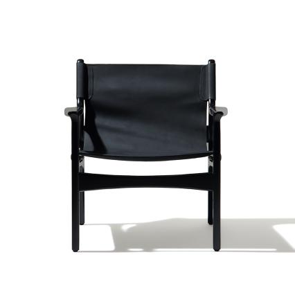 Rio, Lounge Chair, Black Leather-Ashwood