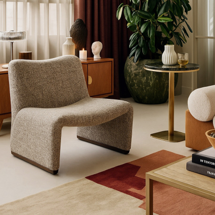 Chaumont, Lounge Chair, Light Grey