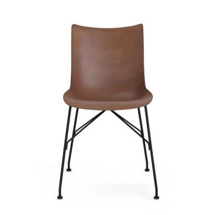P/Wood, Chair, Dark Wood-Black