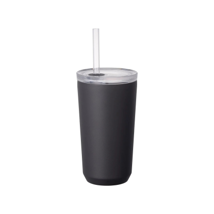 To Go, Tumbler with Straw, Black, 480ml 