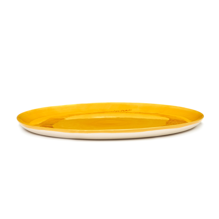 Feast, Serving Plate, Yellow-Red Stripes