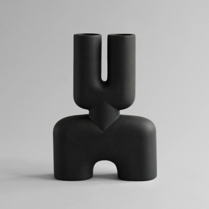 Cobra, Double Vase, Medio, Coffee