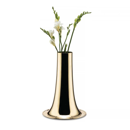 Trumpet, Vase, Brass, Wide