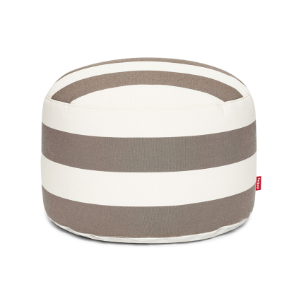 Point, Large Outdoor Pouf, Stripe Cacao
