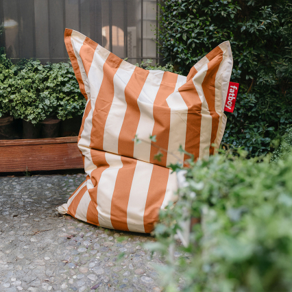 Original, Outdoor Beanbag, Stripe Orange Creme