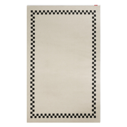 Carpretty Grand, Outdoor/Indoor Rug, Check Border, Anthracite-Creme