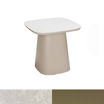 5540H, Outdoor Side Table, Light Brown-White Travertino Romano