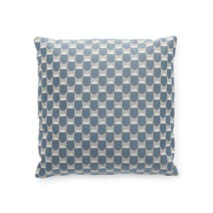 Liberty Obi Check, Outdoor Cushion, Blue, Square