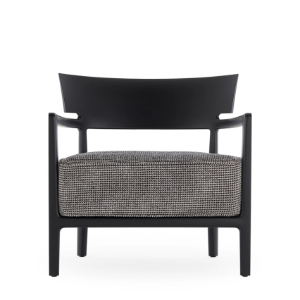 Cara Mat, Lounge Chair, Black-Black Beige