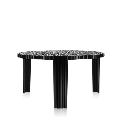 T-Table, Outdoor Coffee Table, Black, H28 cm