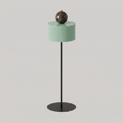 Curn, Table Lamp, Large, Black-Green Ceramic-Brown Marble