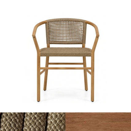Icon, Outdoor Dining Chair, Honey Teak-Brown