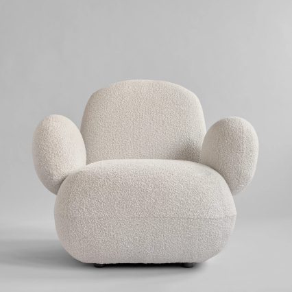 Toe, Armchair, Flat, Off White