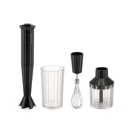 Plisse Hand Blender Set, European Plug, Black