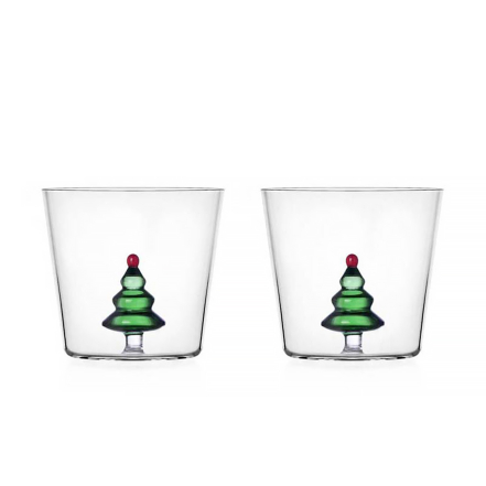 White Bear and Wish Tree, Tumbler, Green, Set of 2