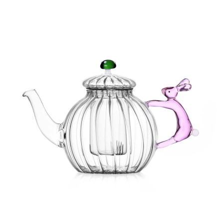 Alice, Teapot, Pink Rabbit & Green Mushroom
