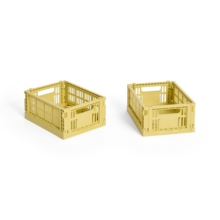 Hay Colour, Mini Crate, Set of 2, Dusty Yellow