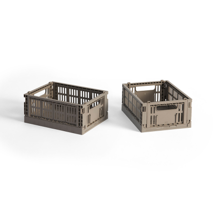 Hay Colour, Mini Crate, Set of 2, Warm Grey