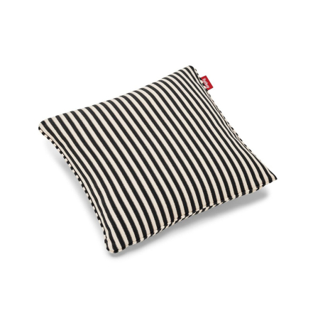 Square Pillow Terry, Black-Creme
