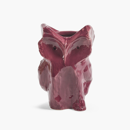 After Midnight, Marni, Owl Vase, Small, Aubergine