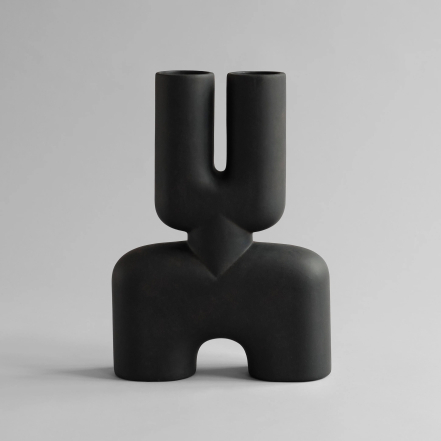 Cobra, Double Vase, Medio, Coffee