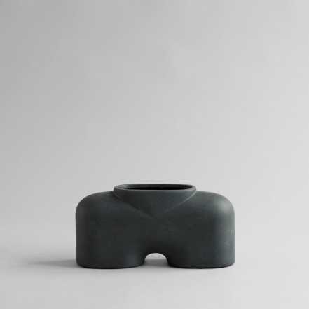 Cobra, Vase, Fat, Medio, Black