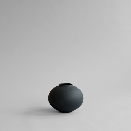 Sunao, Vase, Fat, Mini, Black
