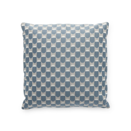 Liberty Obi Check, Outdoor Cushion, Blue, Square